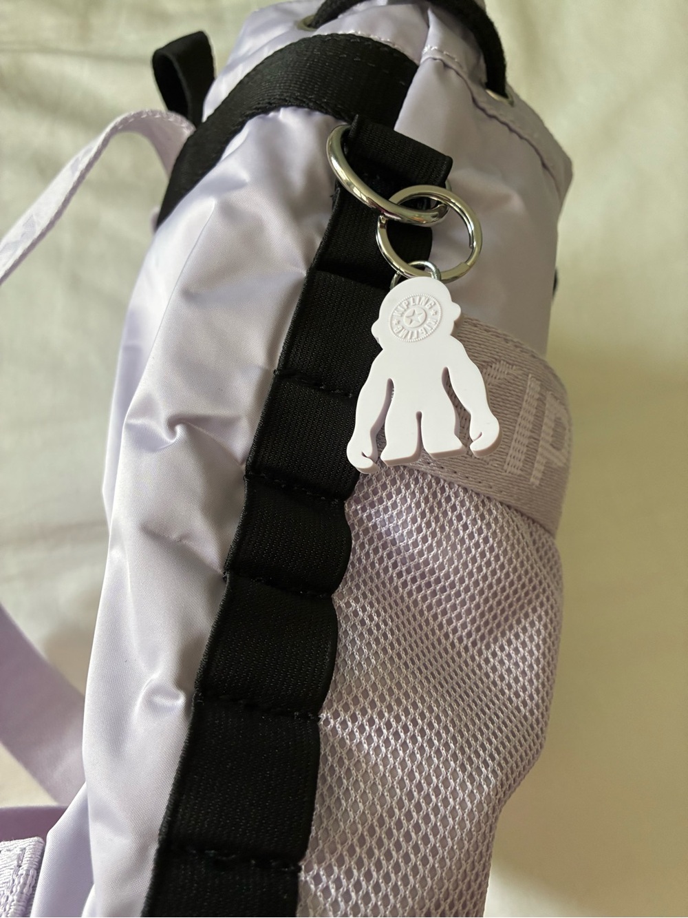 Kipling Lavender Nylon Mesh Drawstring Backpack - Picture 5 of 6